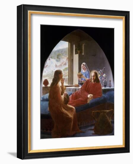 Jesus with Mary and Martha-Christen Dalsgaard-Framed Giclee Print