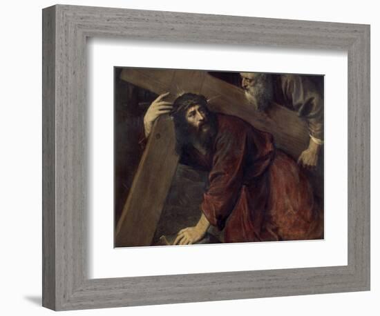 Jesus with the Crucifix-Titian (Tiziano Vecelli)-Framed Giclee Print