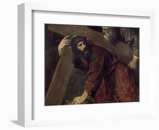 Jesus with the Crucifix-Titian (Tiziano Vecelli)-Framed Giclee Print