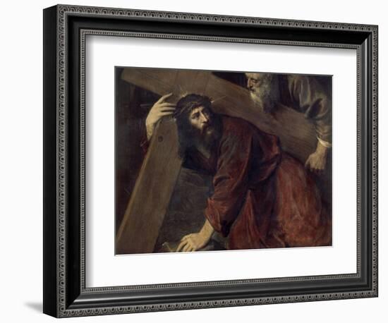 Jesus with the Crucifix-Titian (Tiziano Vecelli)-Framed Giclee Print