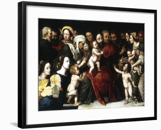 Jesus with the Little Children, C1559-1589-Vincent Sellaer-Framed Giclee Print