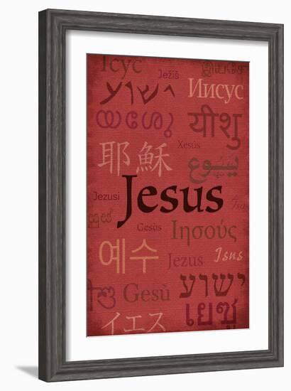 Jesus World Languages - Inspirational-Lantern Press-Framed Art Print