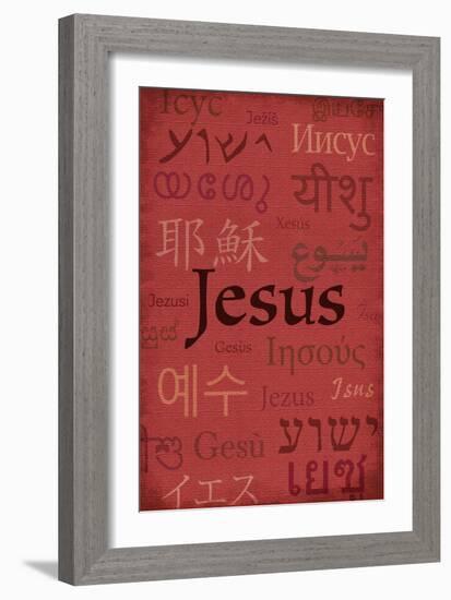 Jesus World Languages - Inspirational-Lantern Press-Framed Art Print