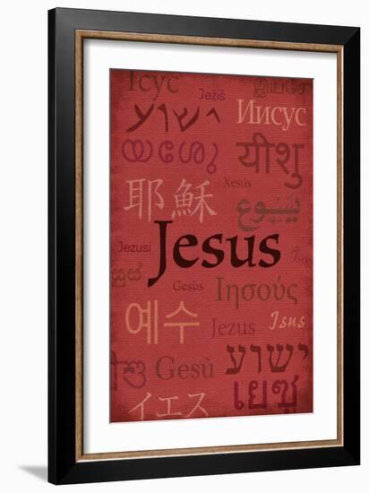 Jesus World Languages - Inspirational-Lantern Press-Framed Art Print