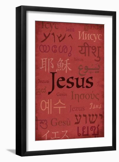 Jesus World Languages - Inspirational-Lantern Press-Framed Art Print