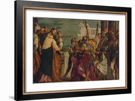 'Jesus Y El Centurio De Cafarnaun', (Jesus and the Centurion), 1571, (c1934)-Paolo Veronese-Framed Giclee Print