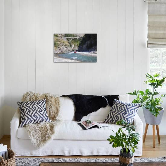 Jet Boat On The Shotover River Below The Edith Cavell Bridge