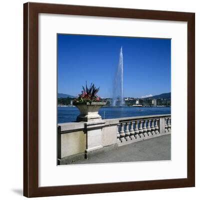 Jet Deau Water Jet Geneva Lake Geneva Lac Leman Switzerland Europe Photographic Print By Stuart Black Artcom