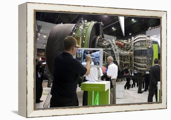 Jet Engine Inspection.-Mark Williamson-Framed Premier Image Canvas