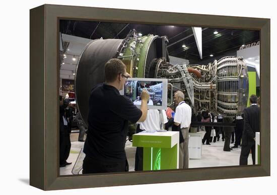 Jet Engine Inspection.-Mark Williamson-Framed Premier Image Canvas