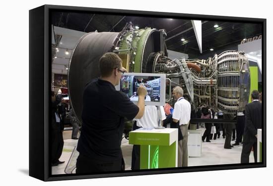 Jet Engine Inspection.-Mark Williamson-Framed Premier Image Canvas