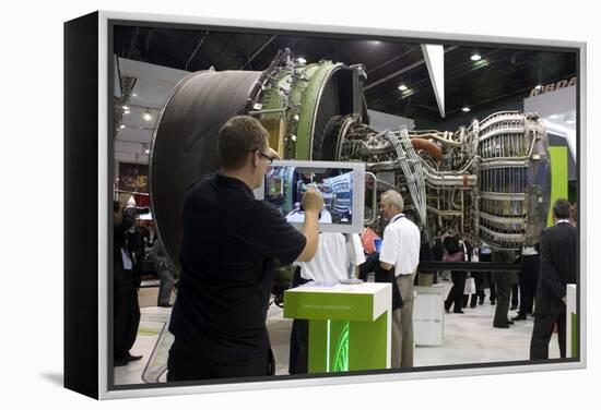 Jet Engine Inspection.-Mark Williamson-Framed Premier Image Canvas