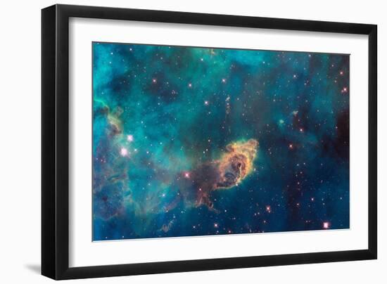 Jet in Carina WFC3 UVIS Full Field Space Photo-null-Framed Art Print