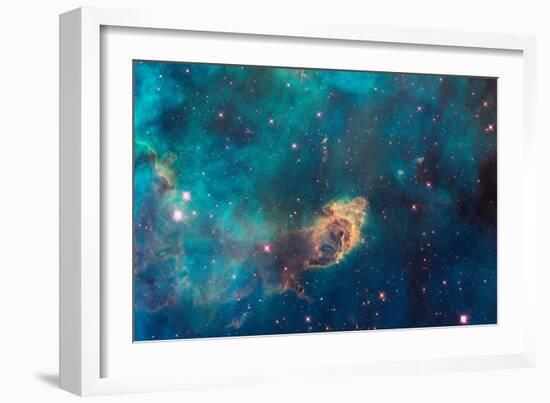 Jet in Carina WFC3 UVIS Full Field Space Photo-null-Framed Art Print