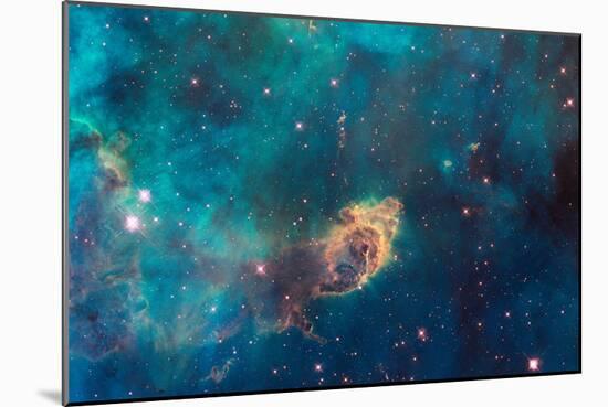 Jet in Carina WFC3 UVIS Full Field Space Photo-null-Mounted Art Print