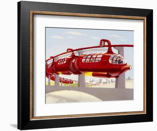 Jet-Propelled Monorail-null-Framed Art Print