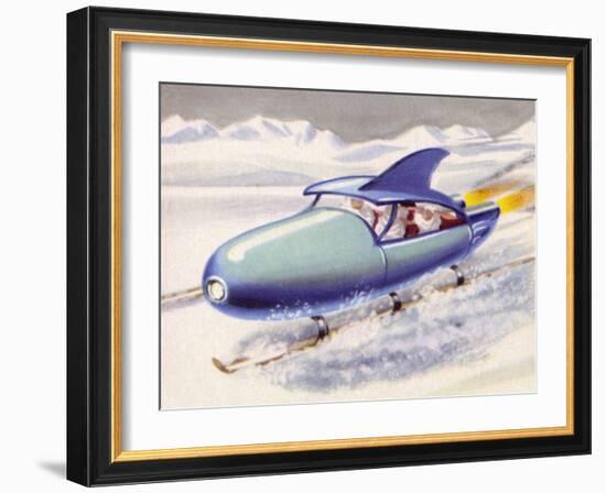 Jet-Propelled Snowmobile-null-Framed Art Print