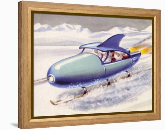 Jet-Propelled Snowmobile-null-Framed Stretched Canvas