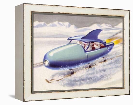 Jet-Propelled Snowmobile-null-Framed Stretched Canvas