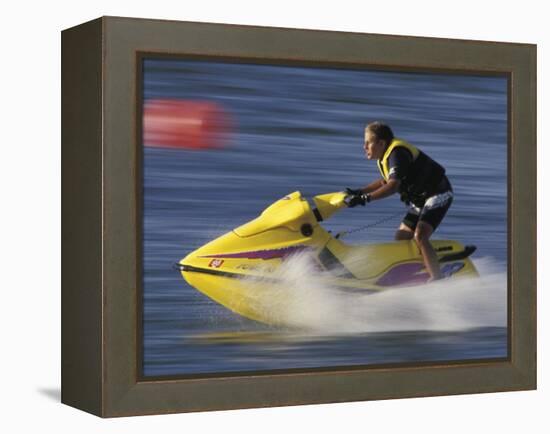 Jet Skier-null-Framed Premier Image Canvas