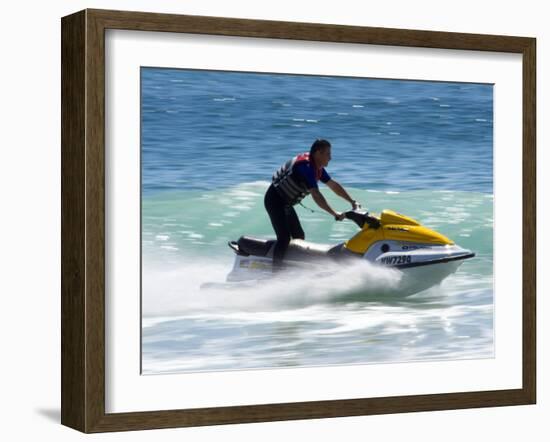 Jet Skiier, Gold Coast, Queensland, Australia-David Wall-Framed Photographic Print