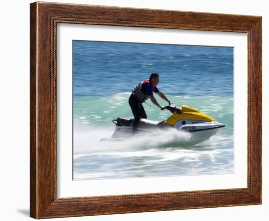 Jet Skiier, Gold Coast, Queensland, Australia-David Wall-Framed Photographic Print