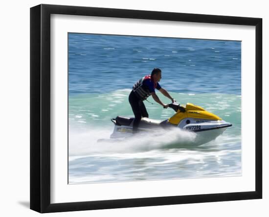 Jet Skiier, Gold Coast, Queensland, Australia-David Wall-Framed Photographic Print