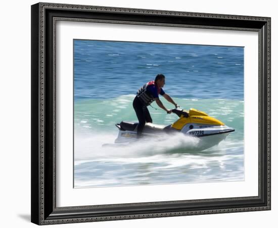 Jet Skiier, Gold Coast, Queensland, Australia-David Wall-Framed Photographic Print