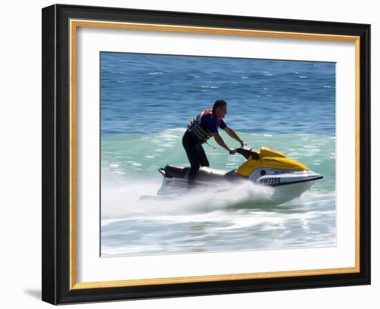 Jet Skiier, Gold Coast, Queensland, Australia-David Wall-Framed Photographic Print