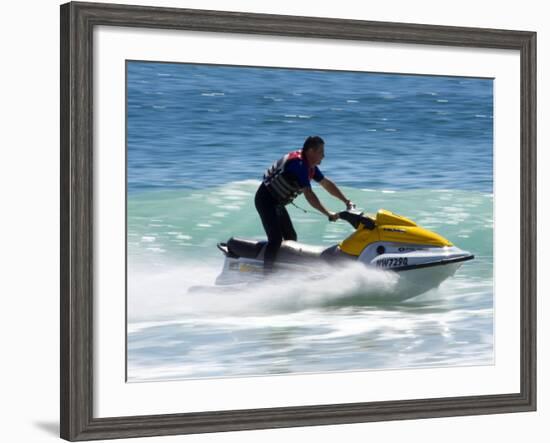 Jet Skiier, Gold Coast, Queensland, Australia-David Wall-Framed Photographic Print