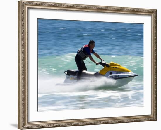 Jet Skiier, Gold Coast, Queensland, Australia-David Wall-Framed Photographic Print