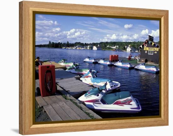 Jet Skis on Moosehead Lake, Northern Forest, Maine, USA-Jerry & Marcy Monkman-Framed Premier Image Canvas