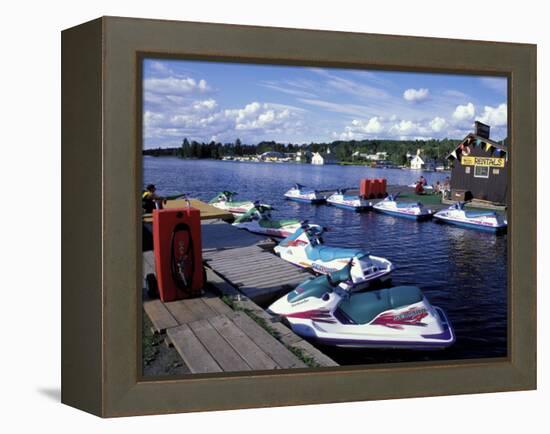 Jet Skis on Moosehead Lake, Northern Forest, Maine, USA-Jerry & Marcy Monkman-Framed Premier Image Canvas