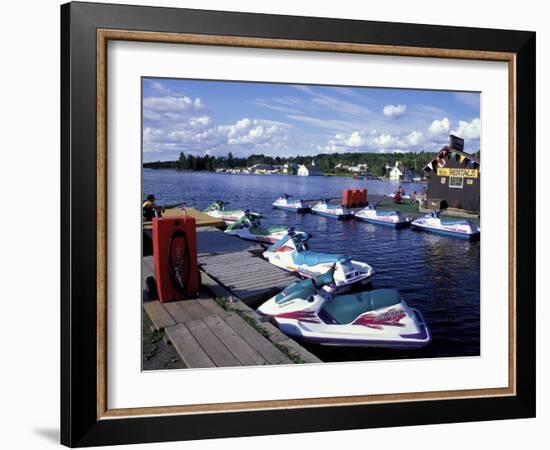 Jet Skis on Moosehead Lake, Northern Forest, Maine, USA-Jerry & Marcy Monkman-Framed Photographic Print