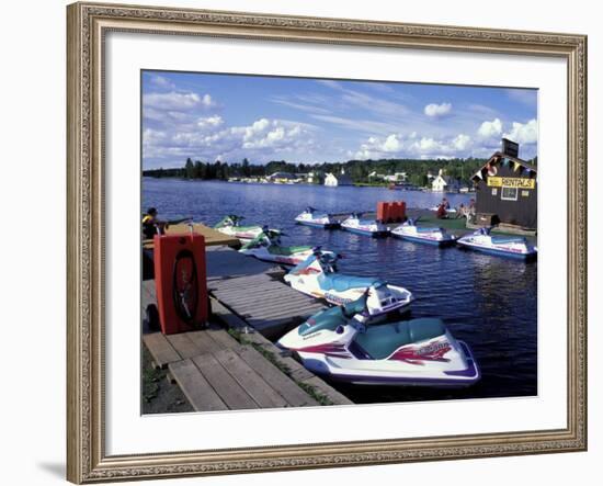 Jet Skis on Moosehead Lake, Northern Forest, Maine, USA-Jerry & Marcy Monkman-Framed Photographic Print