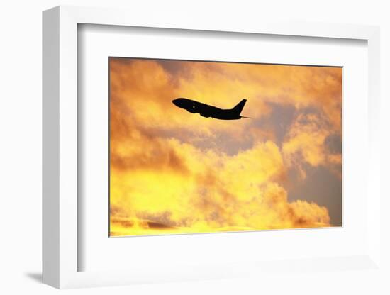 Jet Taking Off from Seatac International Airport-Paul Souders-Framed Photographic Print