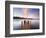 Jetty and Derwentwater at Sunset, Near Keswick, Lake District National Park, Cumbria, England, Uk-Lee Frost-Framed Photographic Print