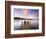 Jetty and Derwentwater at Sunset, Near Keswick, Lake District National Park, Cumbria, England, Uk-Lee Frost-Framed Photographic Print