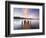 Jetty and Derwentwater at Sunset, Near Keswick, Lake District National Park, Cumbria, England, Uk-Lee Frost-Framed Photographic Print