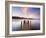 Jetty and Derwentwater at Sunset, Near Keswick, Lake District National Park, Cumbria, England, Uk-Lee Frost-Framed Photographic Print