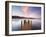 Jetty and Derwentwater at Sunset, Near Keswick, Lake District National Park, Cumbria, England, Uk-Lee Frost-Framed Photographic Print