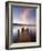 Jetty and Derwentwater at Sunset, Near Keswick, Lake District National Park, Cumbria, England, Uk-Lee Frost-Framed Photographic Print