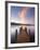 Jetty and Derwentwater at Sunset, Near Keswick, Lake District National Park, Cumbria, England, Uk-Lee Frost-Framed Photographic Print