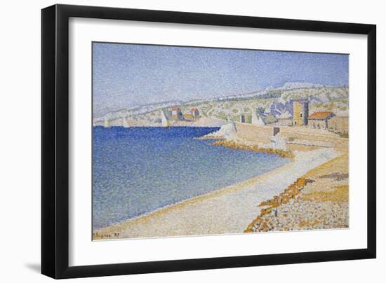 Jetty at Cassis, Opus 198-Paul Signac-Framed Art Print