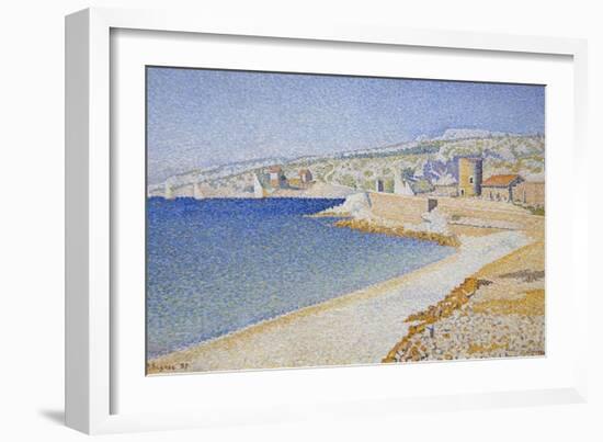 Jetty at Cassis, Opus 198-Paul Signac-Framed Art Print