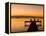 Jetty at Sunset, Caye Caulker, Belize-Russell Young-Framed Premier Image Canvas