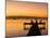 Jetty at Sunset, Caye Caulker, Belize-Russell Young-Mounted Photographic Print
