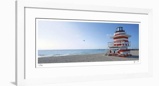 Jetty Lifeguard Stand-John Gynell-Framed Giclee Print