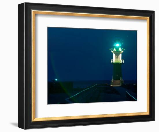 Jetty Lighthouse, Warnemunde, Germany-Russell Young-Framed Photographic Print