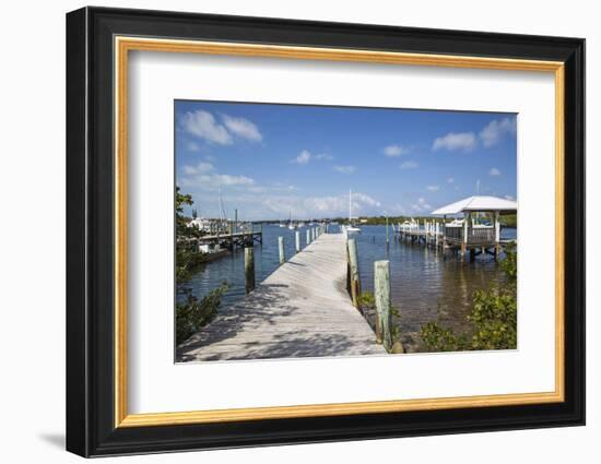 Jetty, New Plymouth, Green Turtle Cay, Abaco Islands, Bahamas, West Indies, Central America-Jane Sweeney-Framed Photographic Print